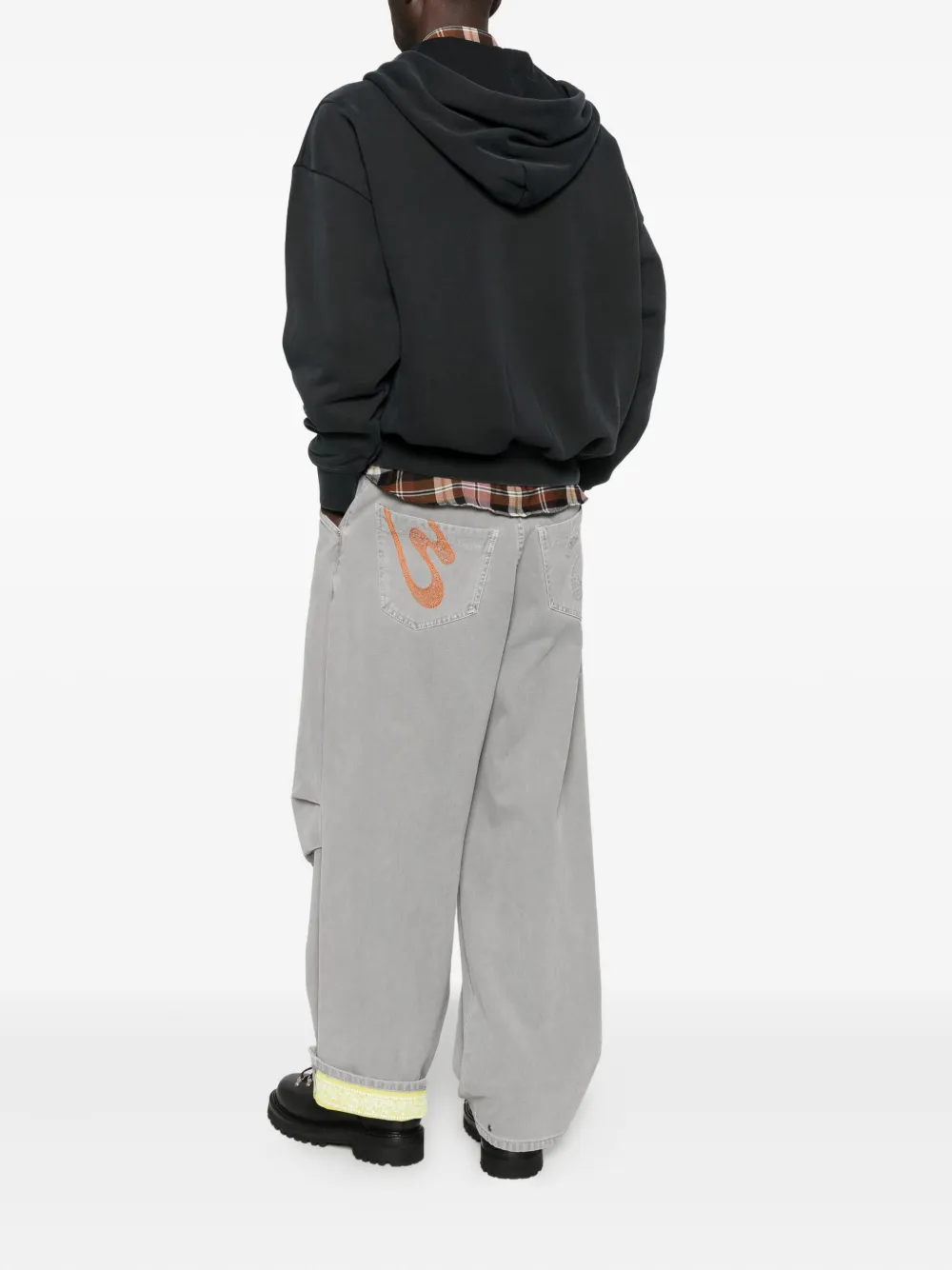 PDF Jeans met wijde pijpen - Grijs