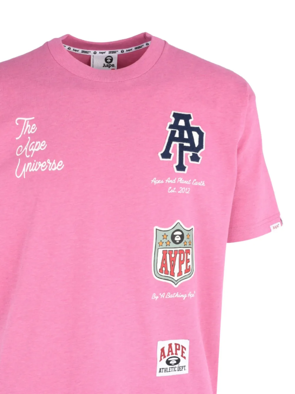 Aape By A Bathing Ape Aape Fancy Main T-shirt In Pink