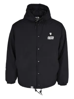 A BATHING APE フード付きジャケット AAPE BY *A BATHING APE® フーデッド ジャケット | ブラック | FARFETCH JP