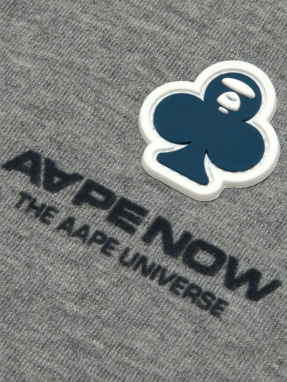 Aape By A Bathing Ape Aape Aapenow Clover Moonface Hoodie In Gray