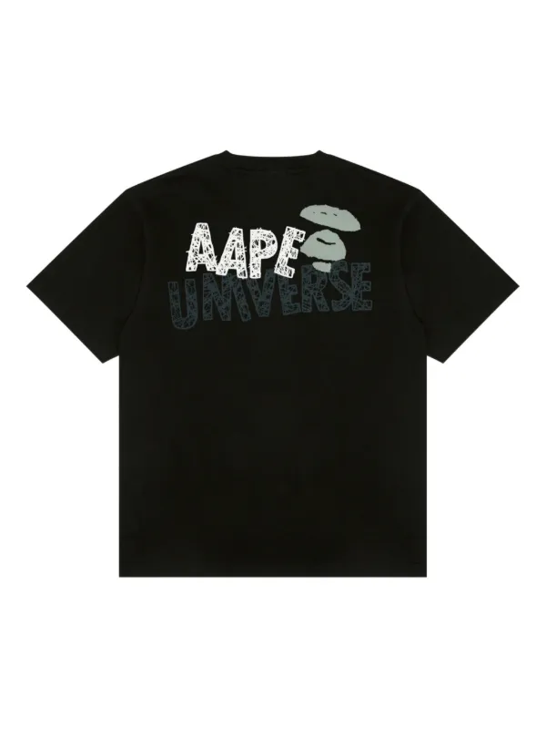 AAPE BY *A BATHING APE® AAPE logo-print T-shirt | Black | FARFETCH