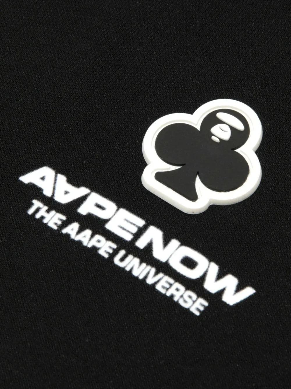 Aape By A Bathing Ape Aape Aapenow Clover Moonface Hoodie In Black
