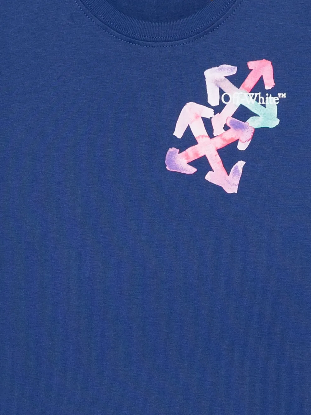 Off-White Kids T-shirt met grafische print Blauw