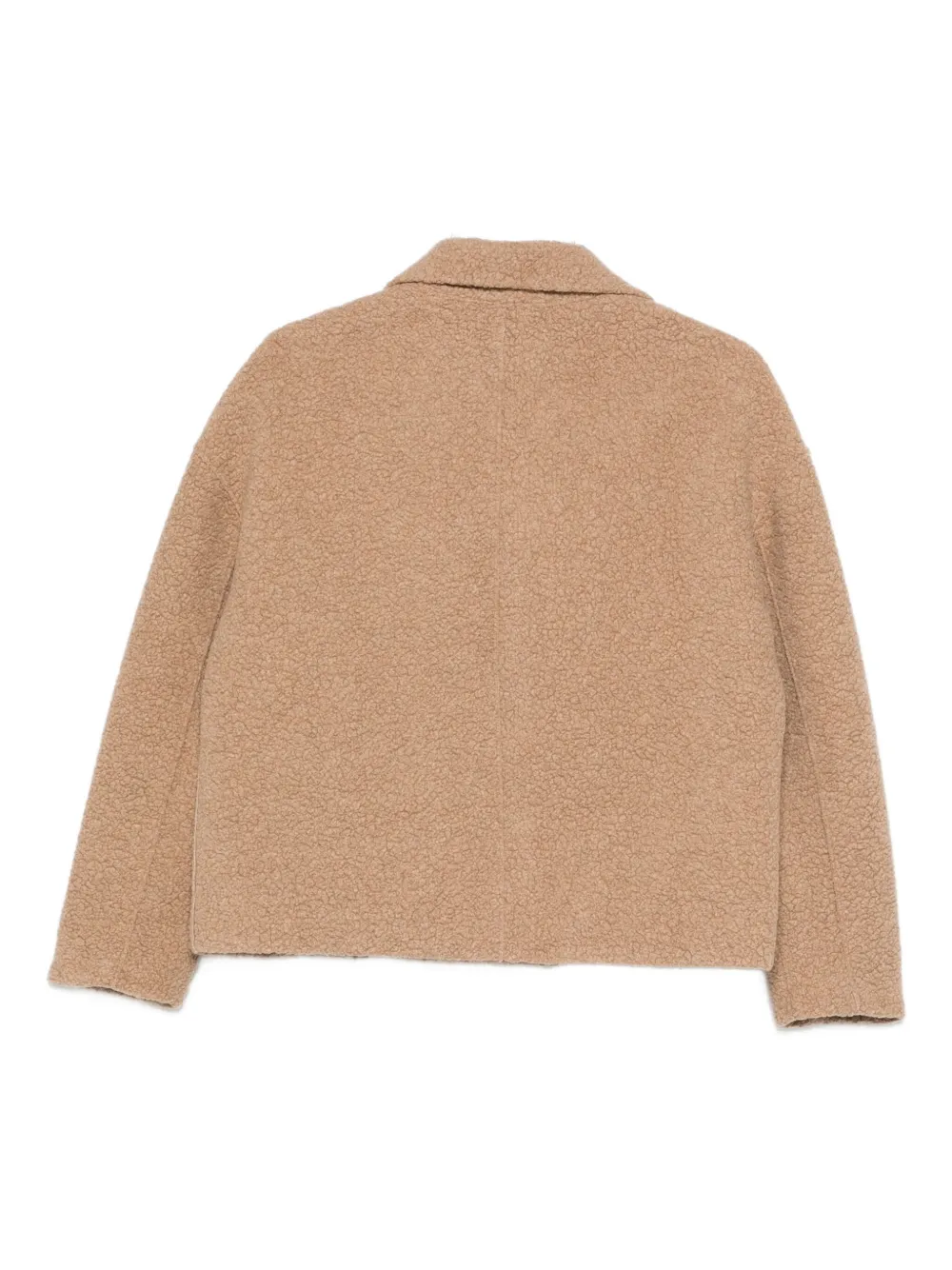 Harris Wharf London Buttoned Fleece Jacket In Neutral