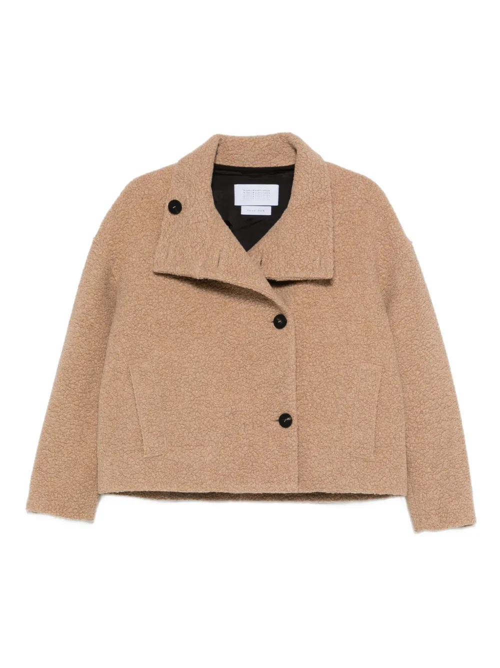 Harris Wharf London Buttoned Fleece Jacket In Neutral