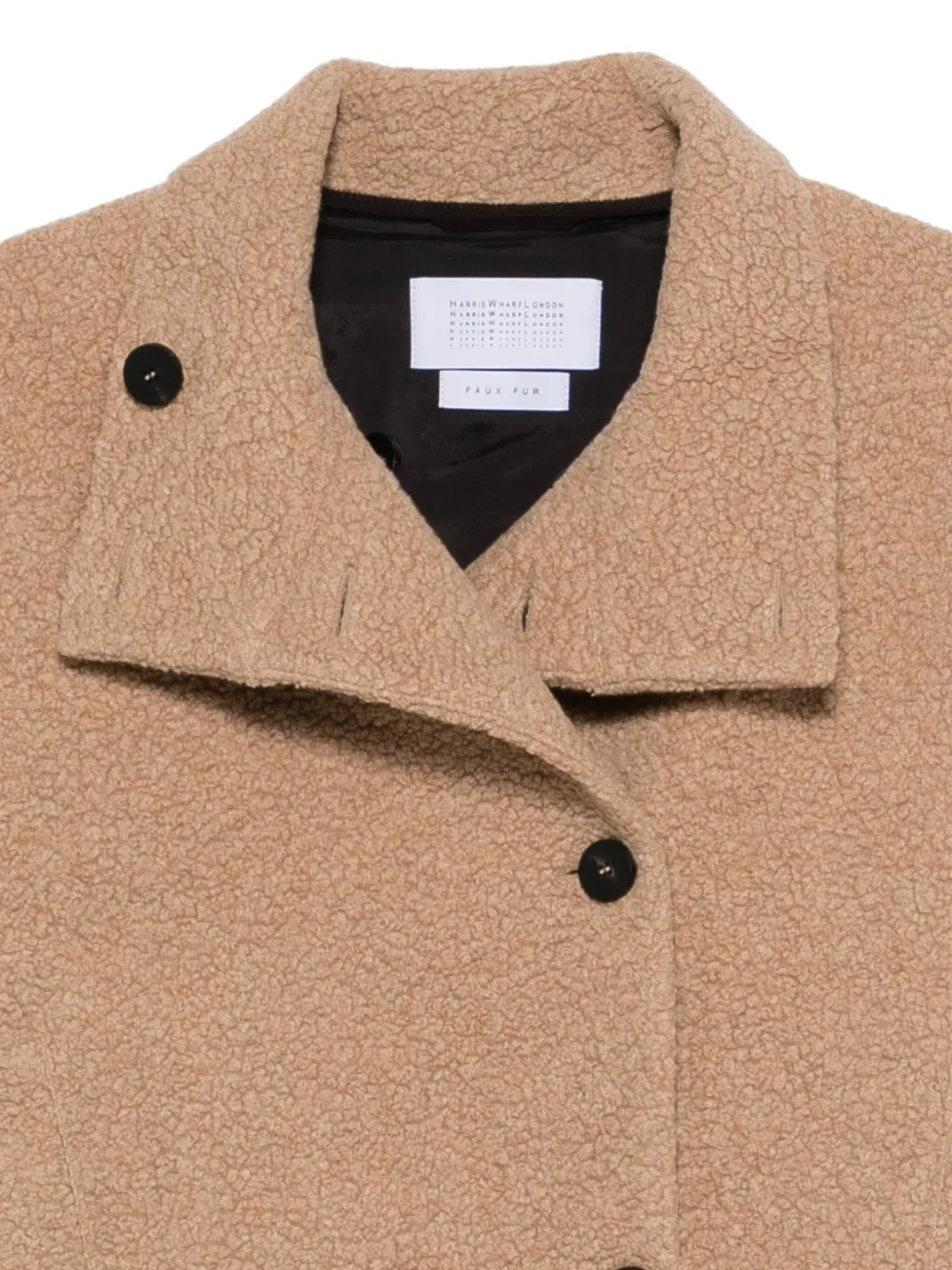 Harris Wharf London Buttoned Fleece Jacket In Neutral