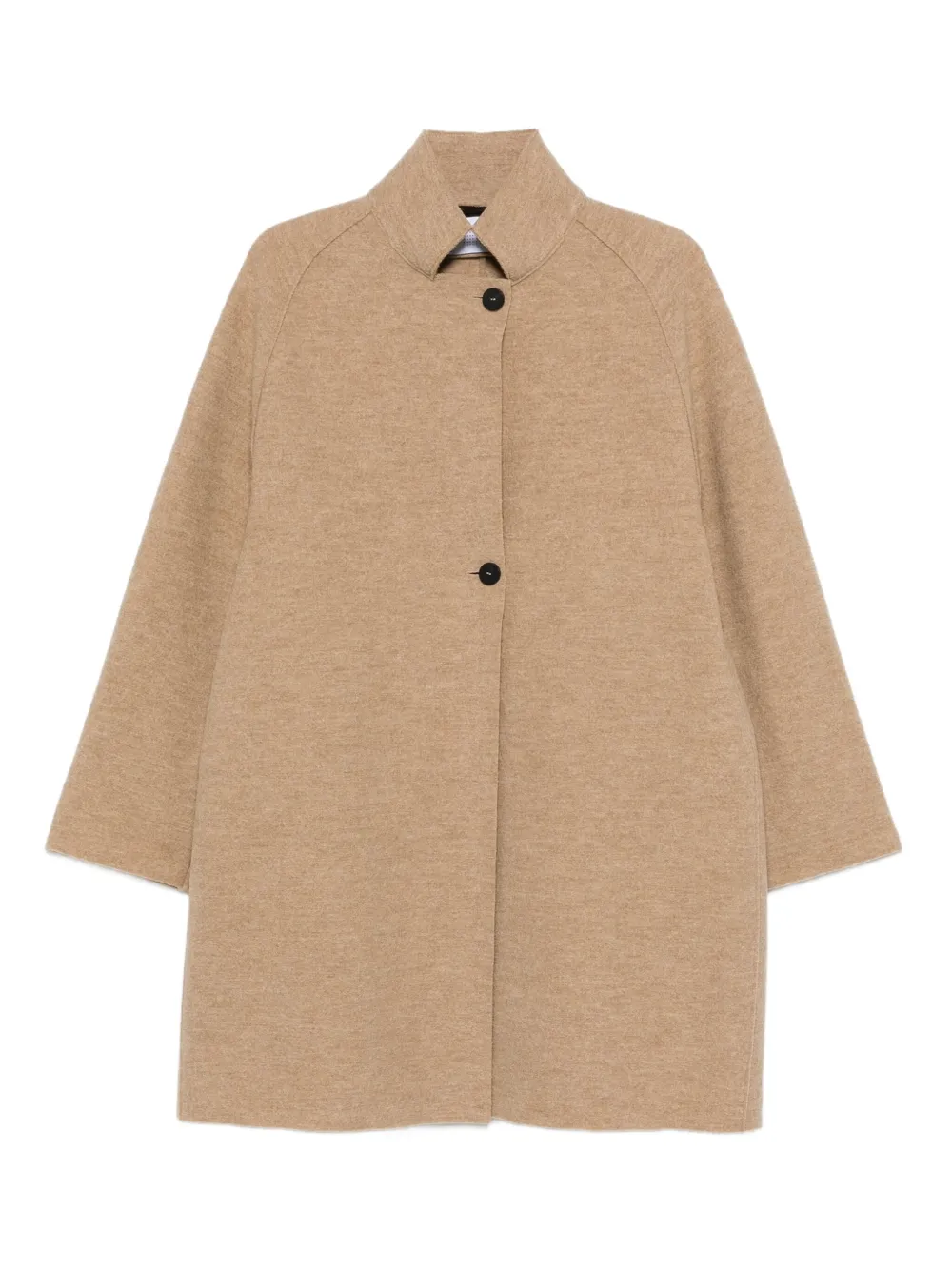 Harris Wharf London Buttoned Coat In Neutral