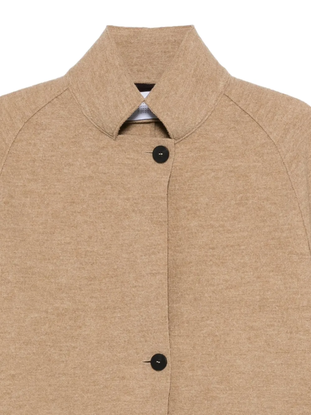Harris Wharf London Buttoned Coat In Neutral