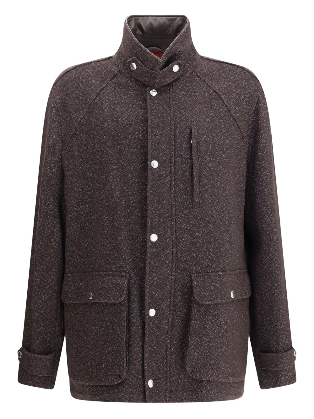 Brunello Cucinelli Long-sleeved Casual Jacket In Brown