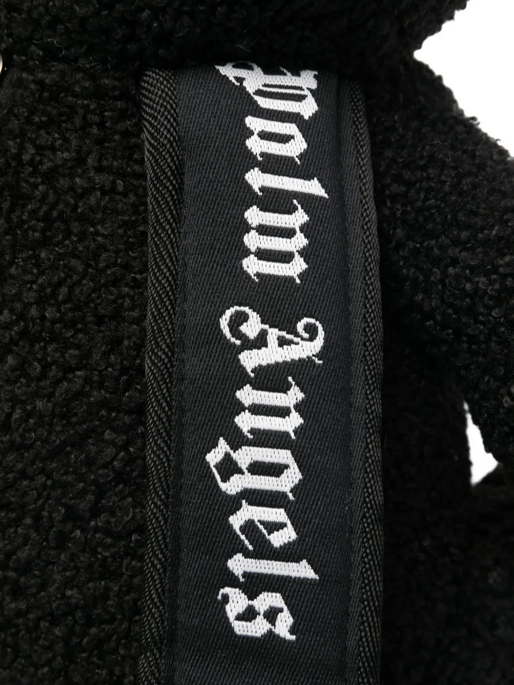 Palm Angels Logo-detail Teddy-bear Backpack In Black