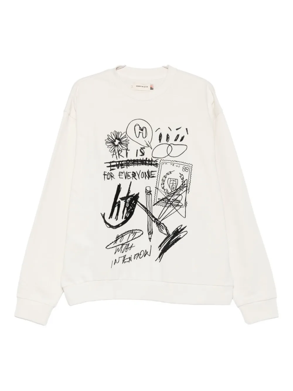 Honor The Gift Graphic-print Sweatshirt In White