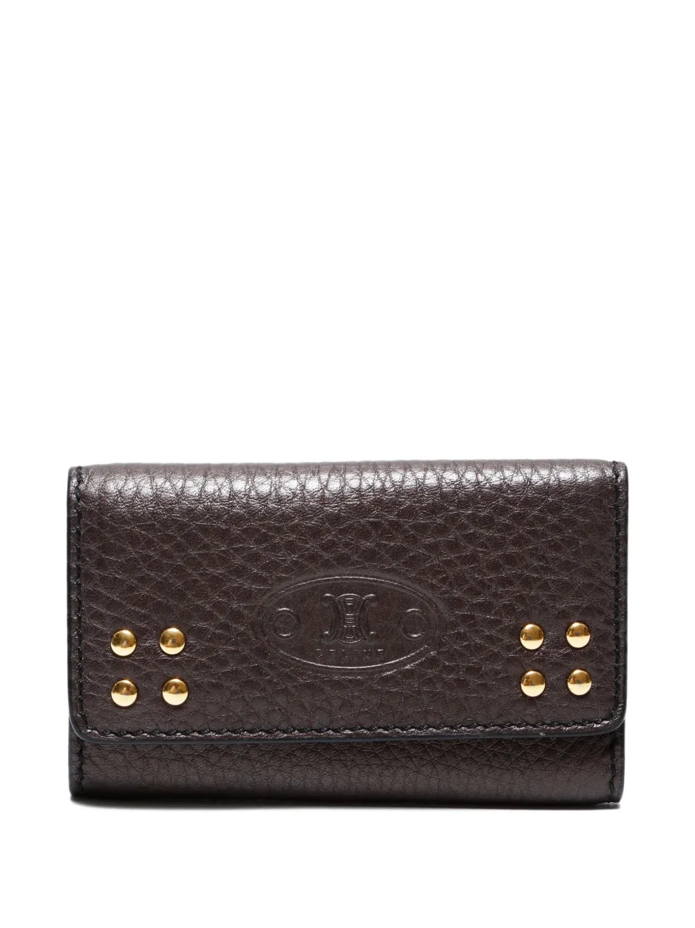 Celine Pre-Owned 2000-2020 Triomphe leather studded key case | Brown | Image 1