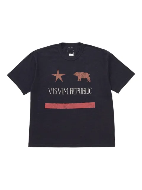 visvim تيشيرت 'ري بابليك' بطبعة دب ونجوم
