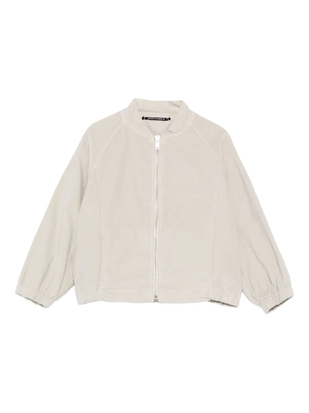 Album Di Famiglia Kids zip-front balloon-sleeve jacket - Toni neutri