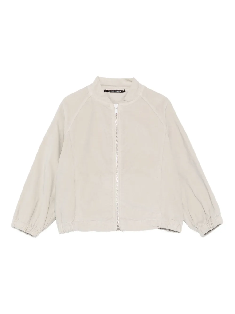 Album Di Famiglia Kids zip-front balloon-sleeve jacket | Neutrals | Image 1
