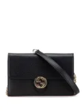 Gucci Pre-Owned 2000-2015 Leather Interlocking G Dollar Wallet on Chain crossbody bag - Black