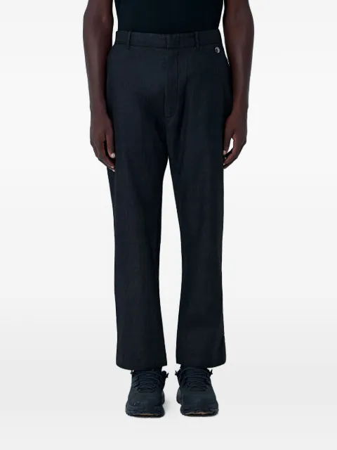 MOOS STUDIO mid-rise wool pleated trousers