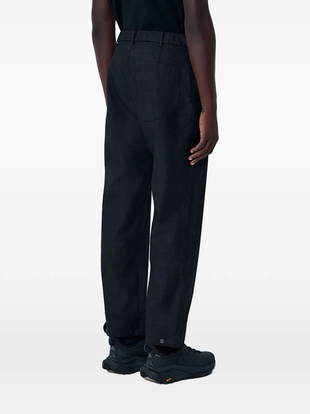 Mid-Rise Wool Pleated Trousers