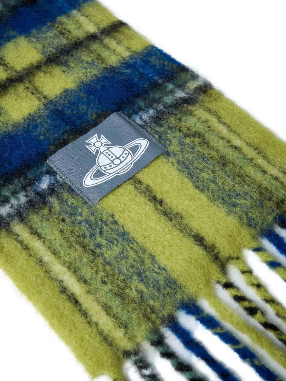 Vivienne Westwood Fringed Wool-blend Scarf In Multi
