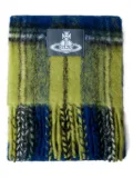 Vivienne Westwood plaid fringed scarf - Yellow