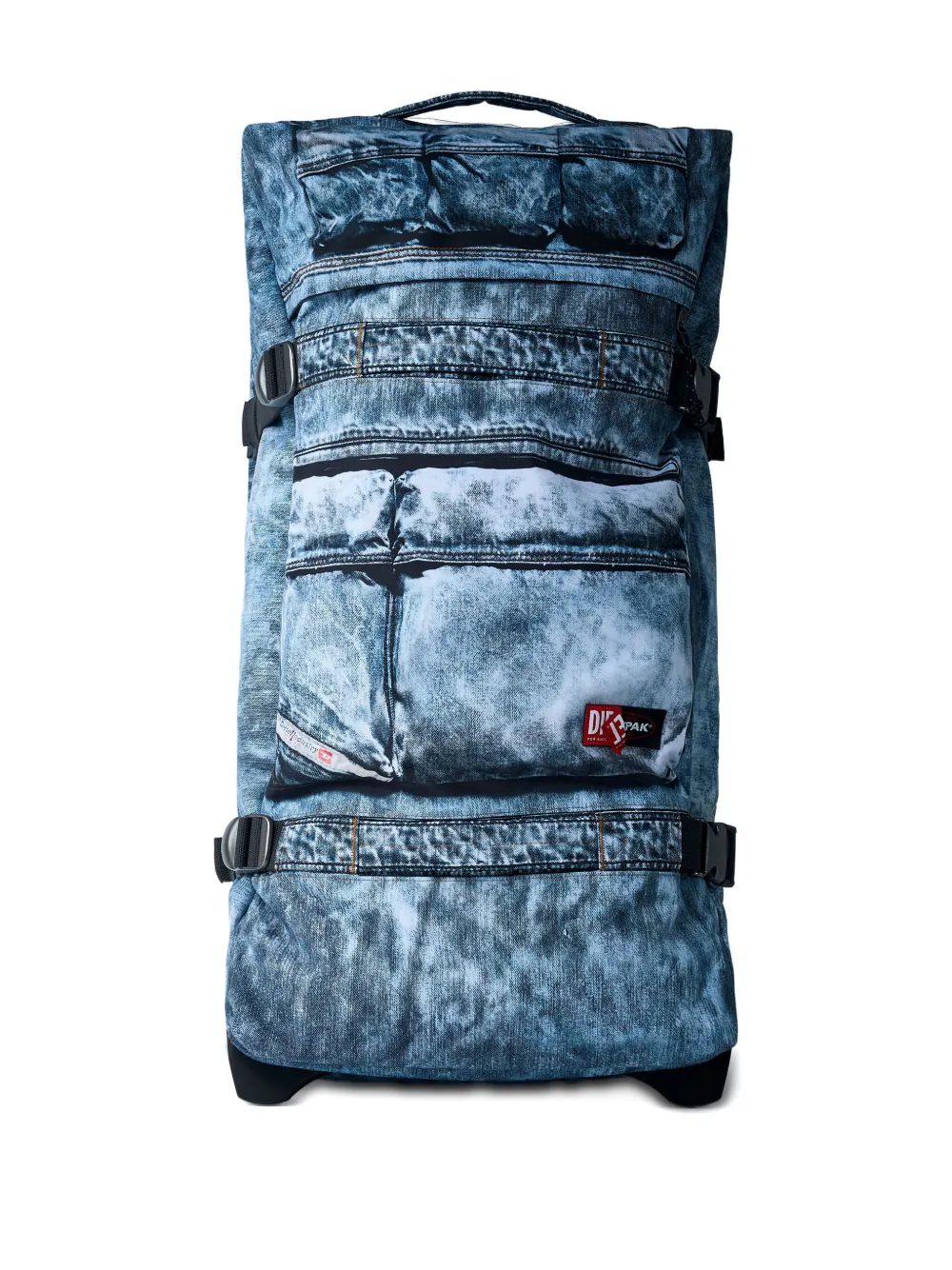 Diesel Transit'r Denim-effect Wheeled Suitcase In Blue