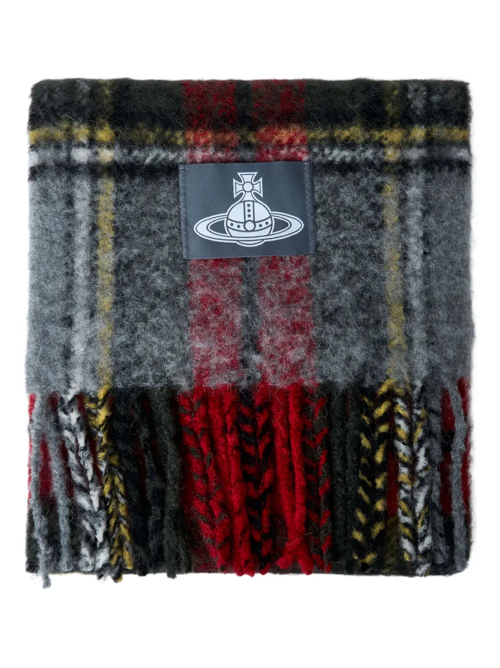 Vivienne Westwood logo-patch plaid scarf | Image 2