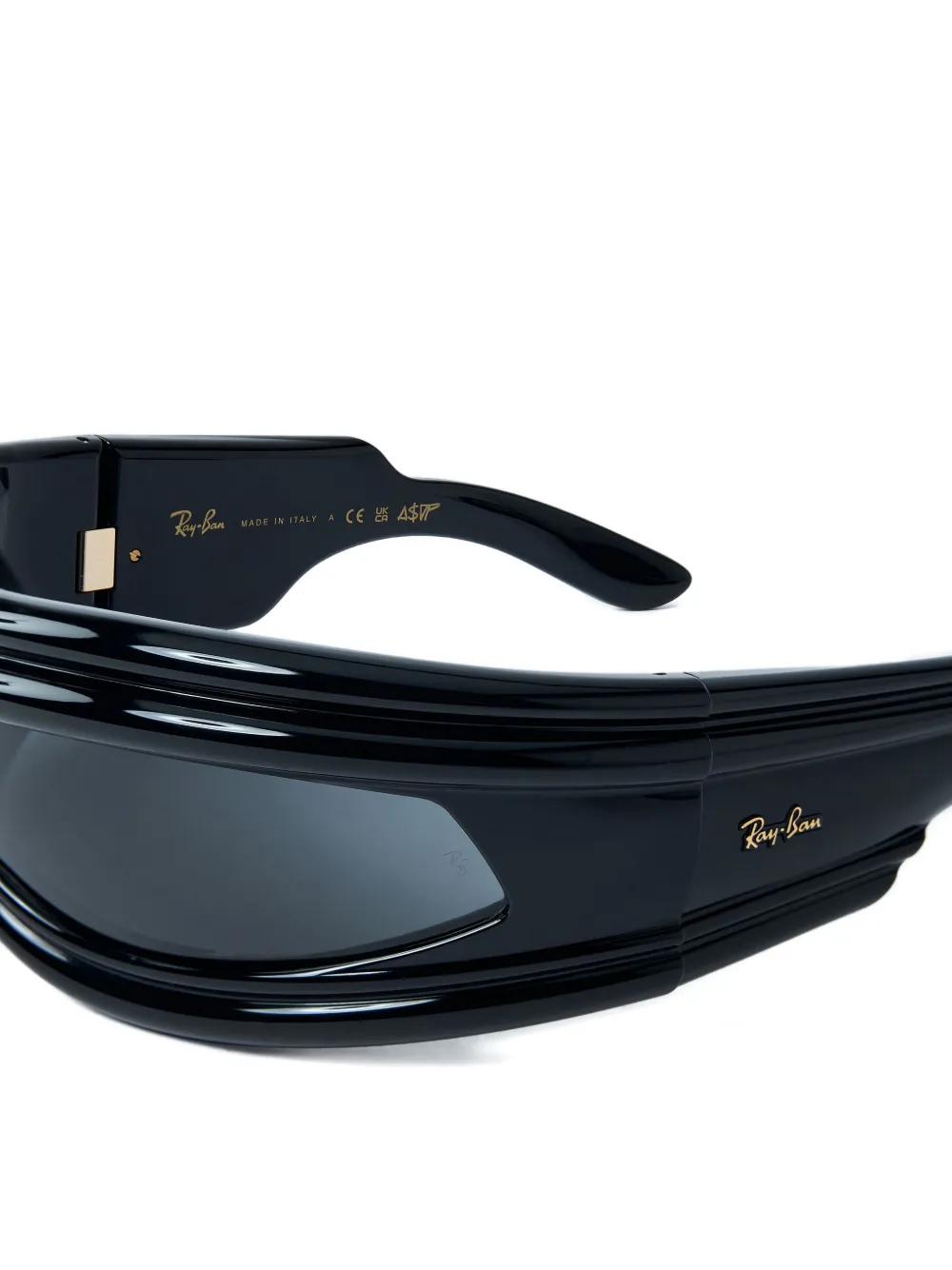 Ray Ban Shield-frame Sunglasses In Black