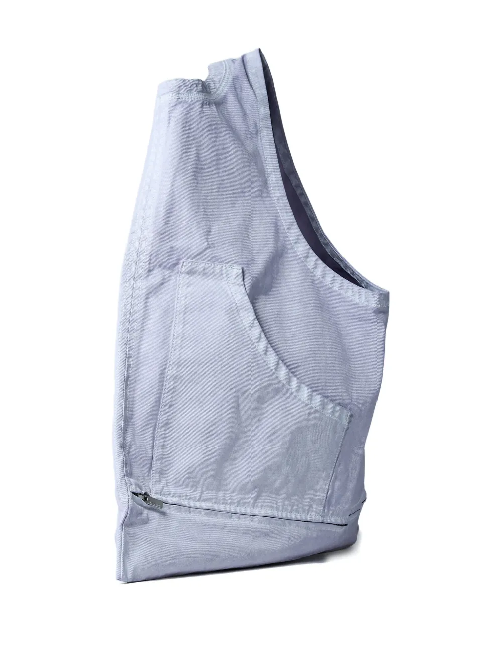 Issey Miyake Schoudertas met opgestikte zak en vlakken - Paars