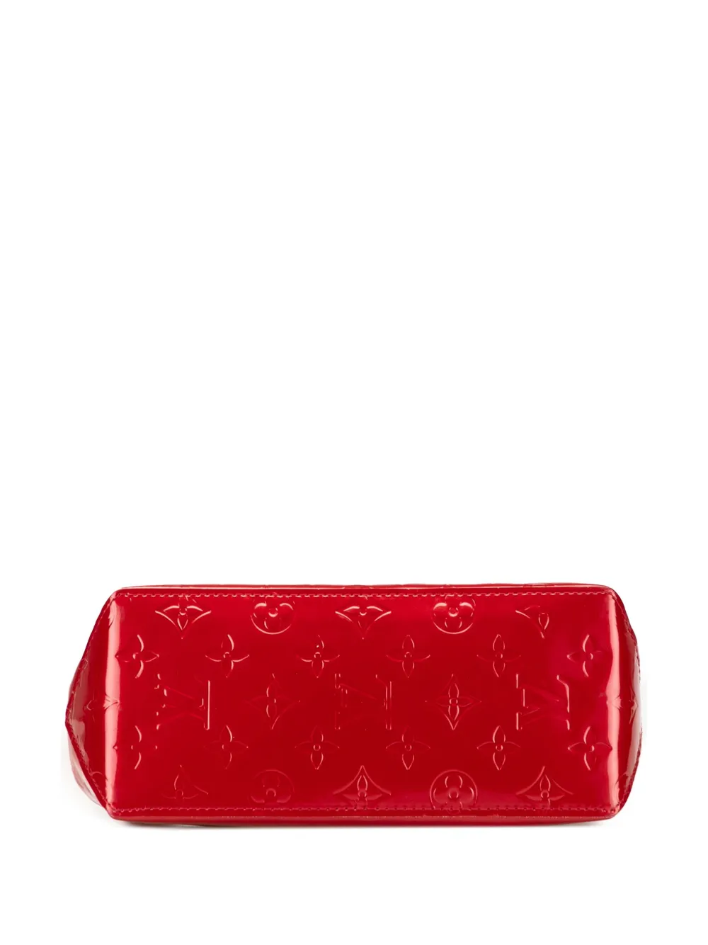 Pre-owned Louis Vuitton 2008 Monogram Vernis Reade Pm Handbag In Red