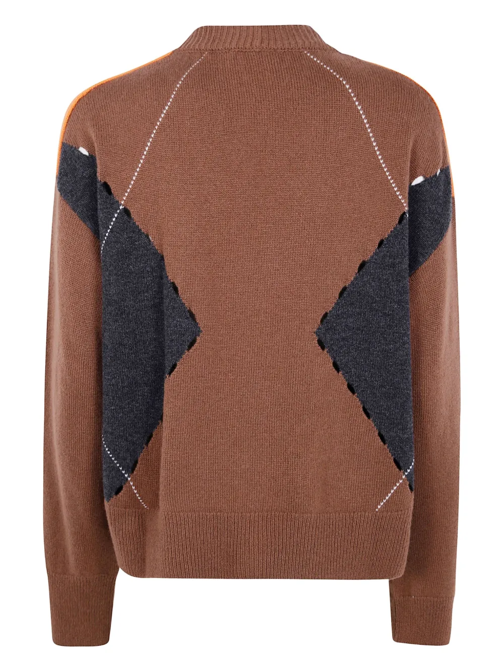 Mrz Argyle-pattern Cardigan In Brown