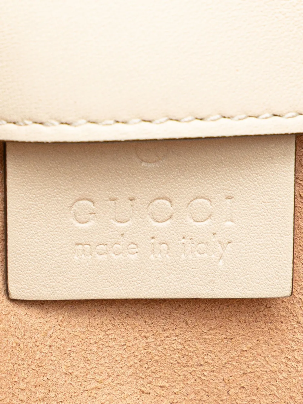 Pre-owned Gucci 2016-2025 Super Mini Gg Marmont Matelasse Leather Flap Crossbody Bag In White