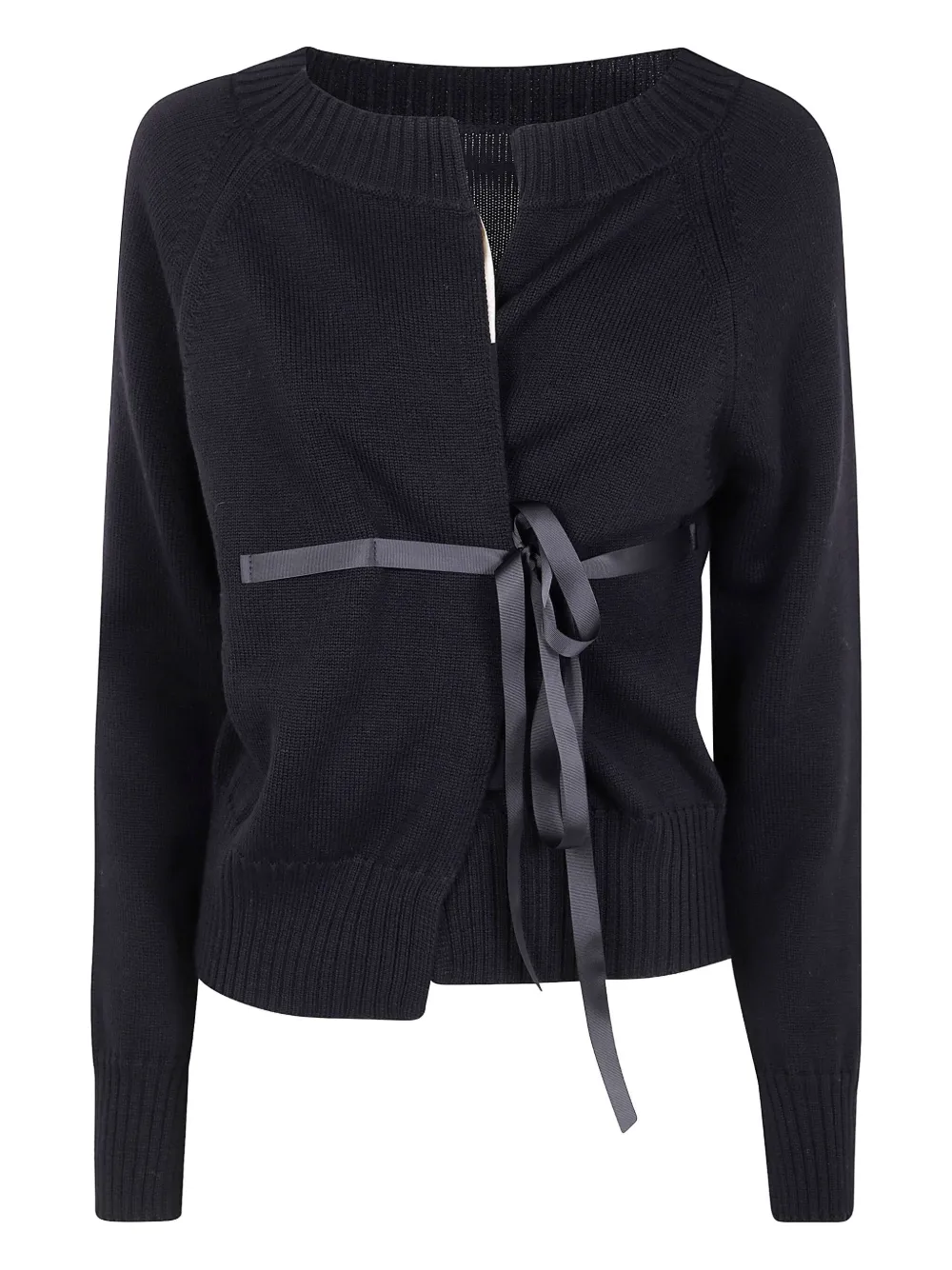 IBRIGU ribbon-tie cardigan | Black | Image 1