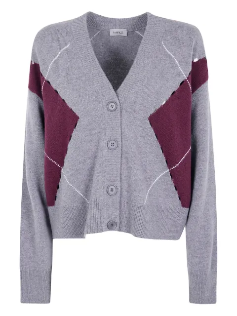 MRZ Cardigan com padronagem de losangos