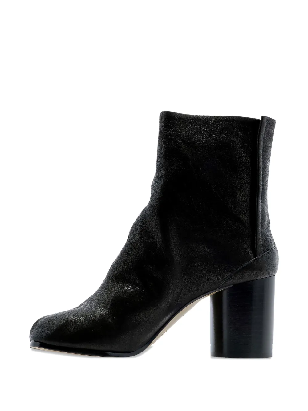 Maison Margiela 80mm Tabi leather block-heel boots Black