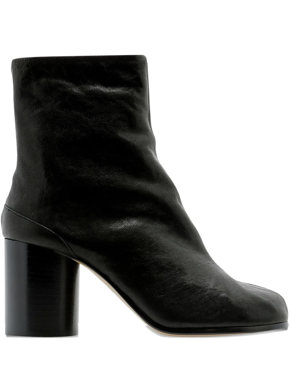 Maison Margiela 80mm Tabi leather block-heel boots Black