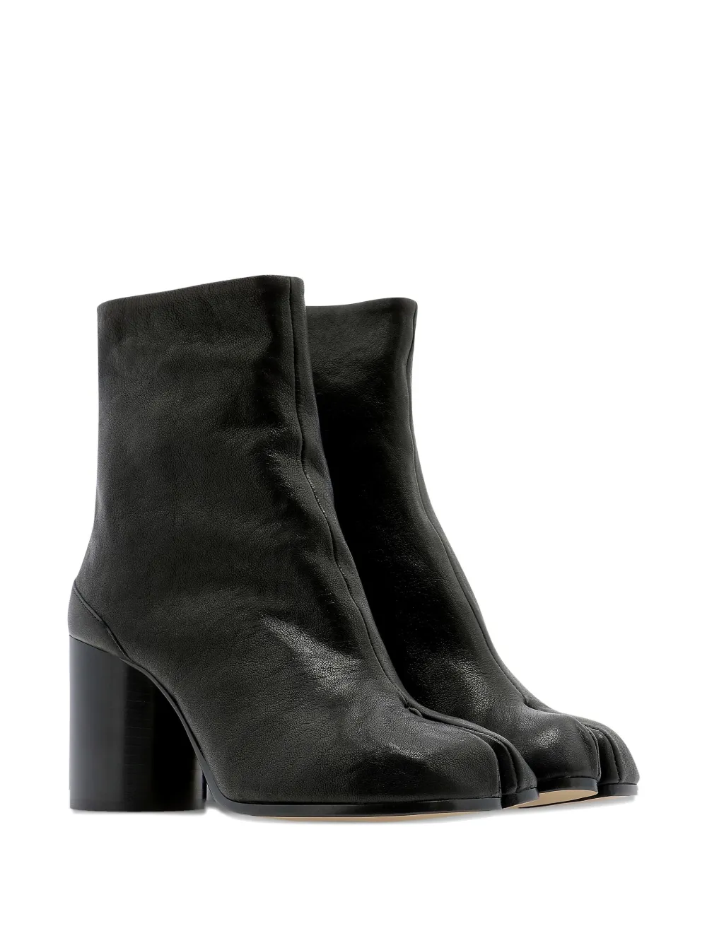 Maison Margiela 80mm Tabi leather block-heel boots Black