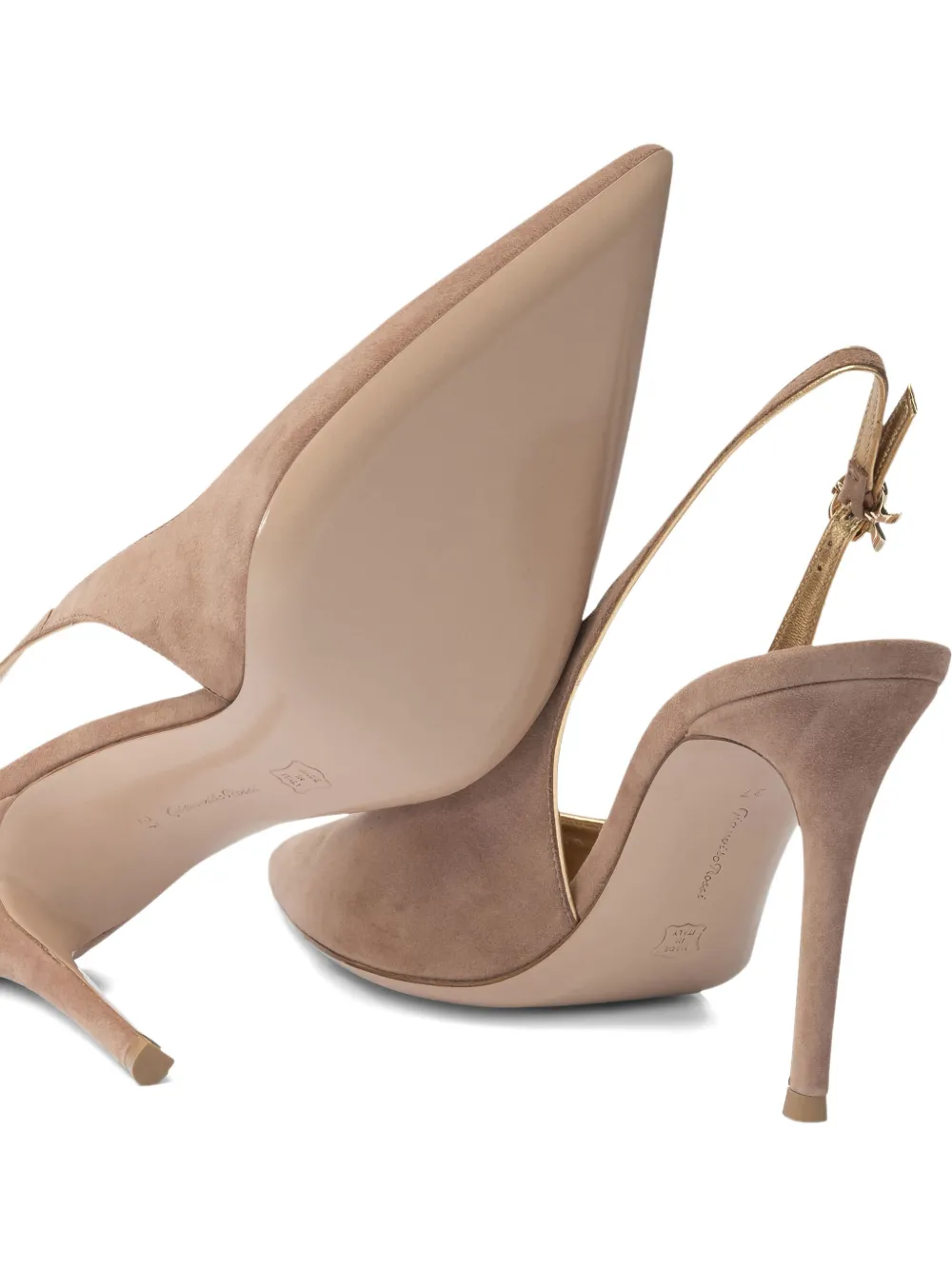Gianvito Rossi 100 mm Yves slingback pumps Roze