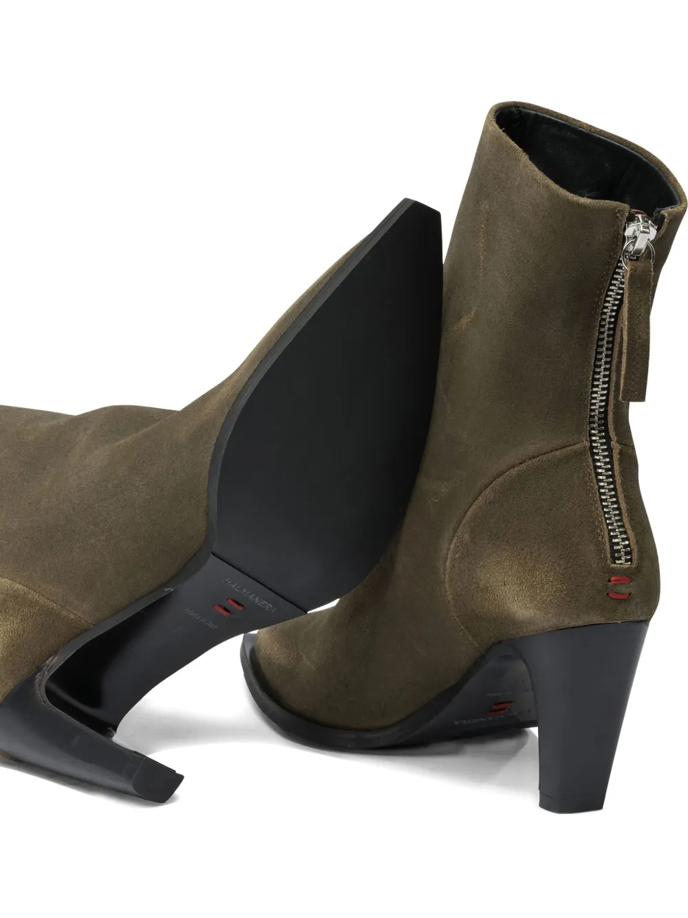 Halmanera Pointed-toe Zip-fastening Boots In Green
