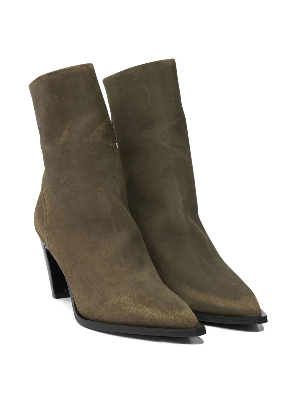 Halmanera Pointed-toe Zip-fastening Boots In Green