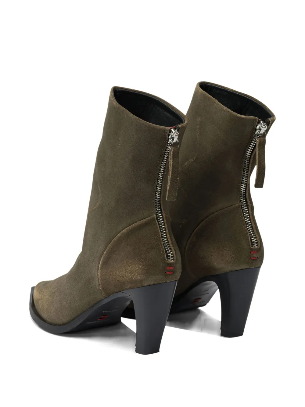 Halmanera Pointed-toe Zip-fastening Boots In Green