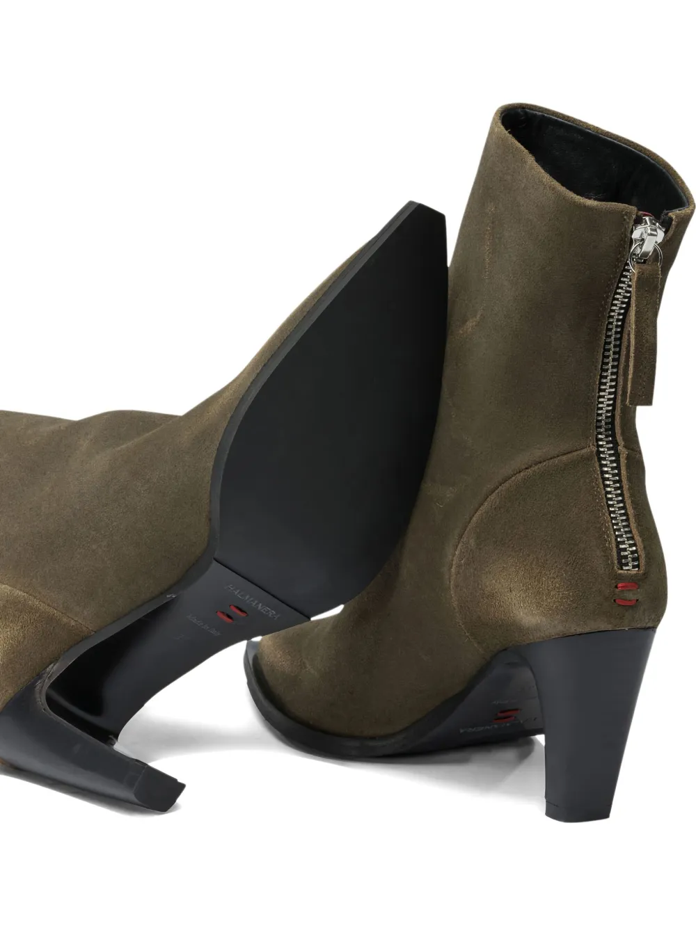 Halmanera Pointed-toe Zip-fastening Boots In Green