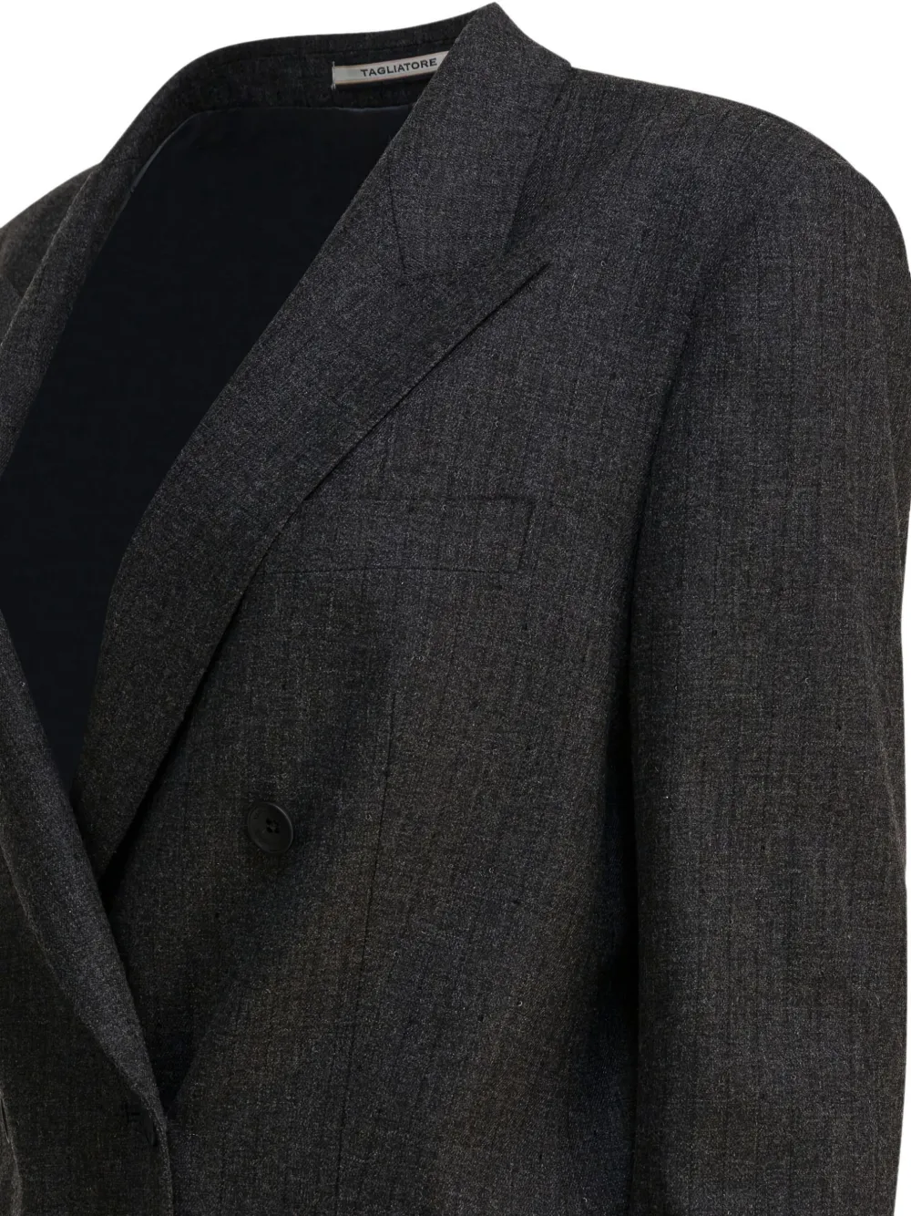 Tagliatore Tailored Jacket With Notched Lapels And Pockets In Black