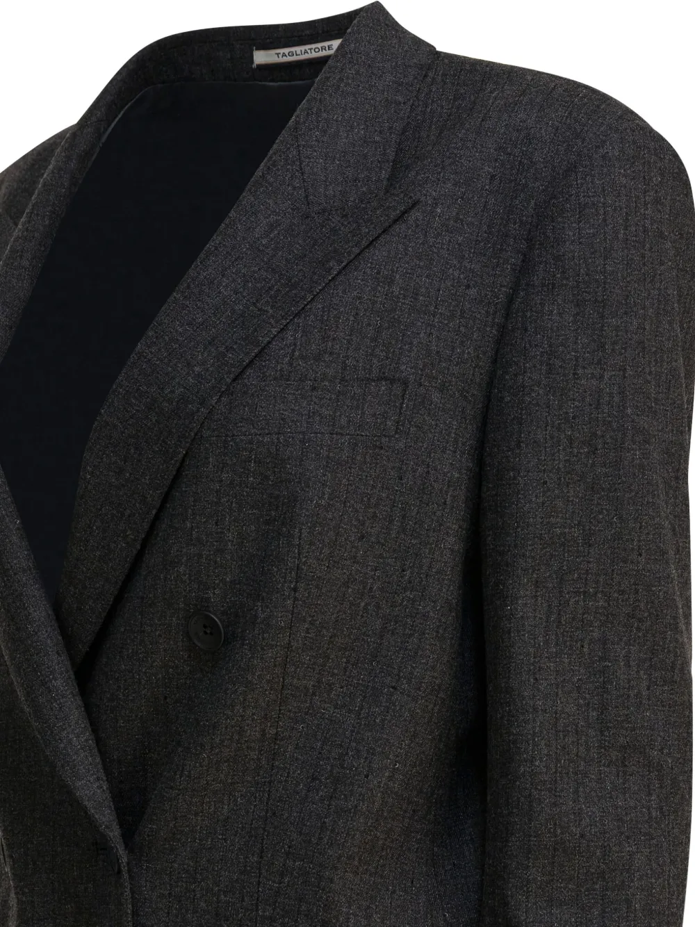 Tagliatore Tailored Jacket With Notched Lapels And Pockets In Black