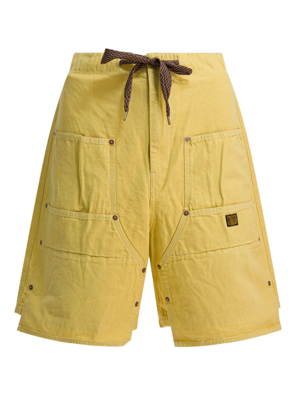 KAPITAL drawstring cargo-pocket shorts | Yellow | Image 1