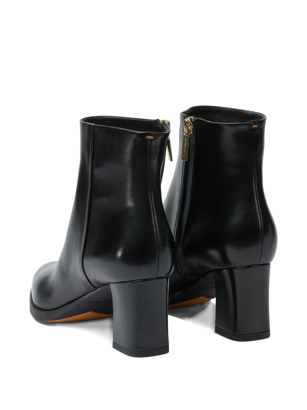 Santoni 65mm leather ankle boots Black