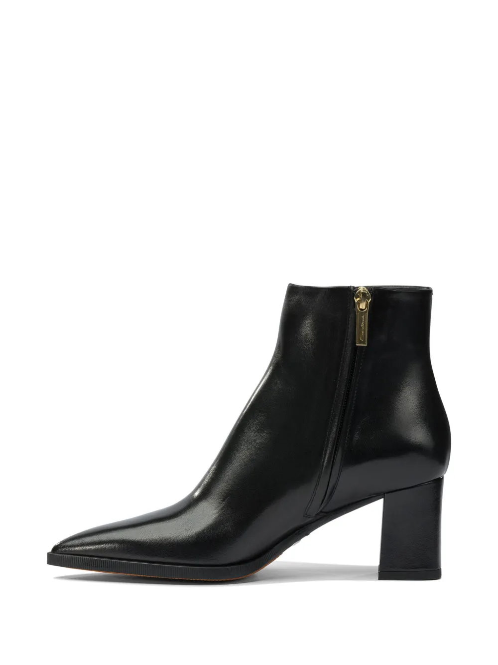 Santoni 65 mm leren enkellaarzen Zwart