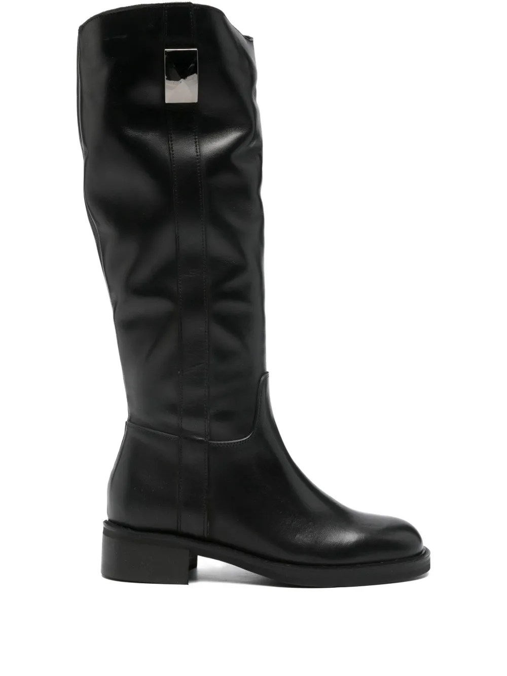 Progetto round-toe leather boots | Black | Image 1
