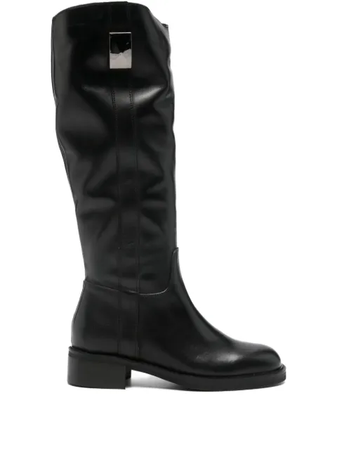 Progetto round-toe leather boots