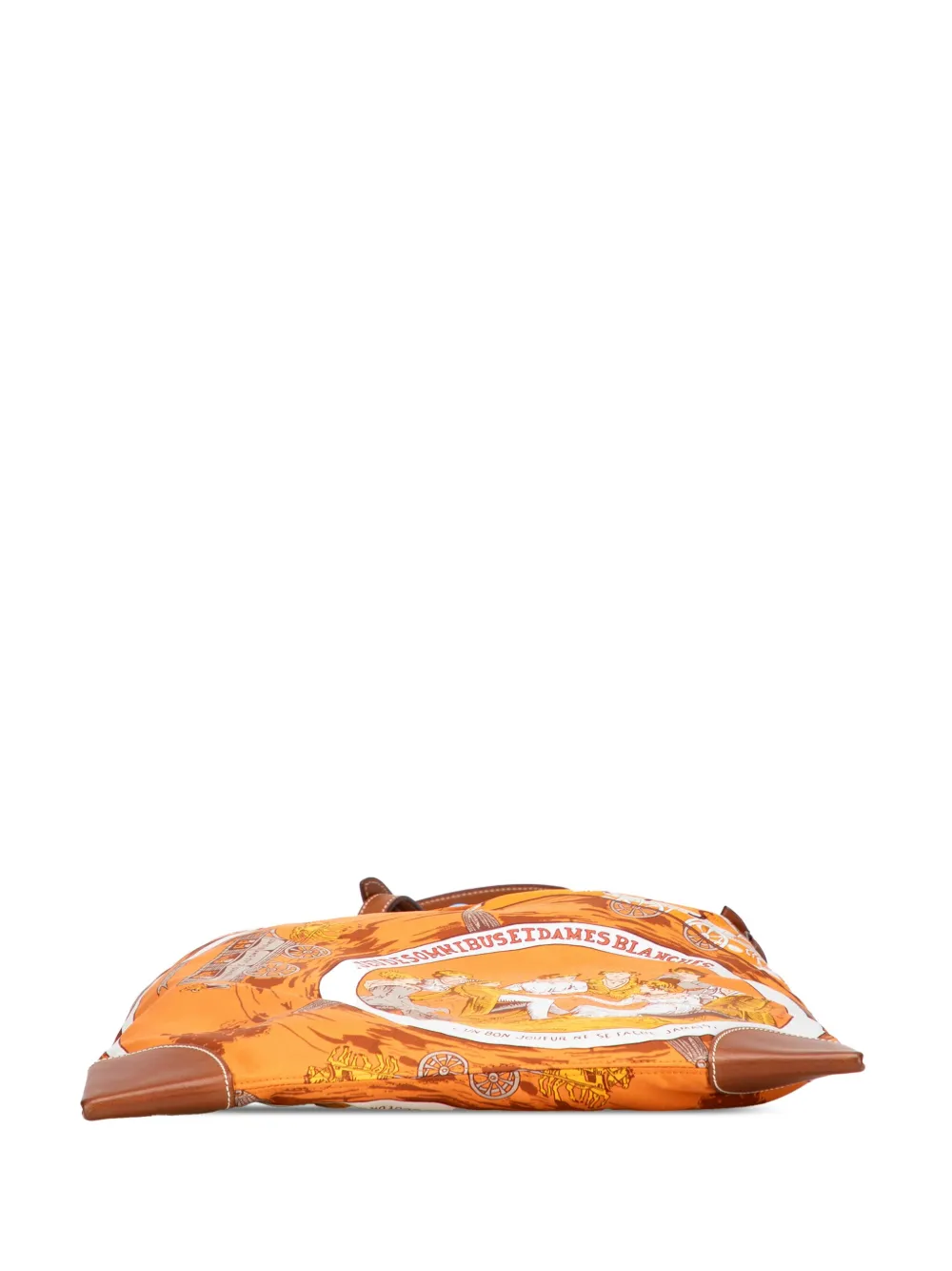 Pre-owned Hermes 2009 Jeu Des Omnibus Et Dames Blanches Silky Pop Crossbody Bag In Orange