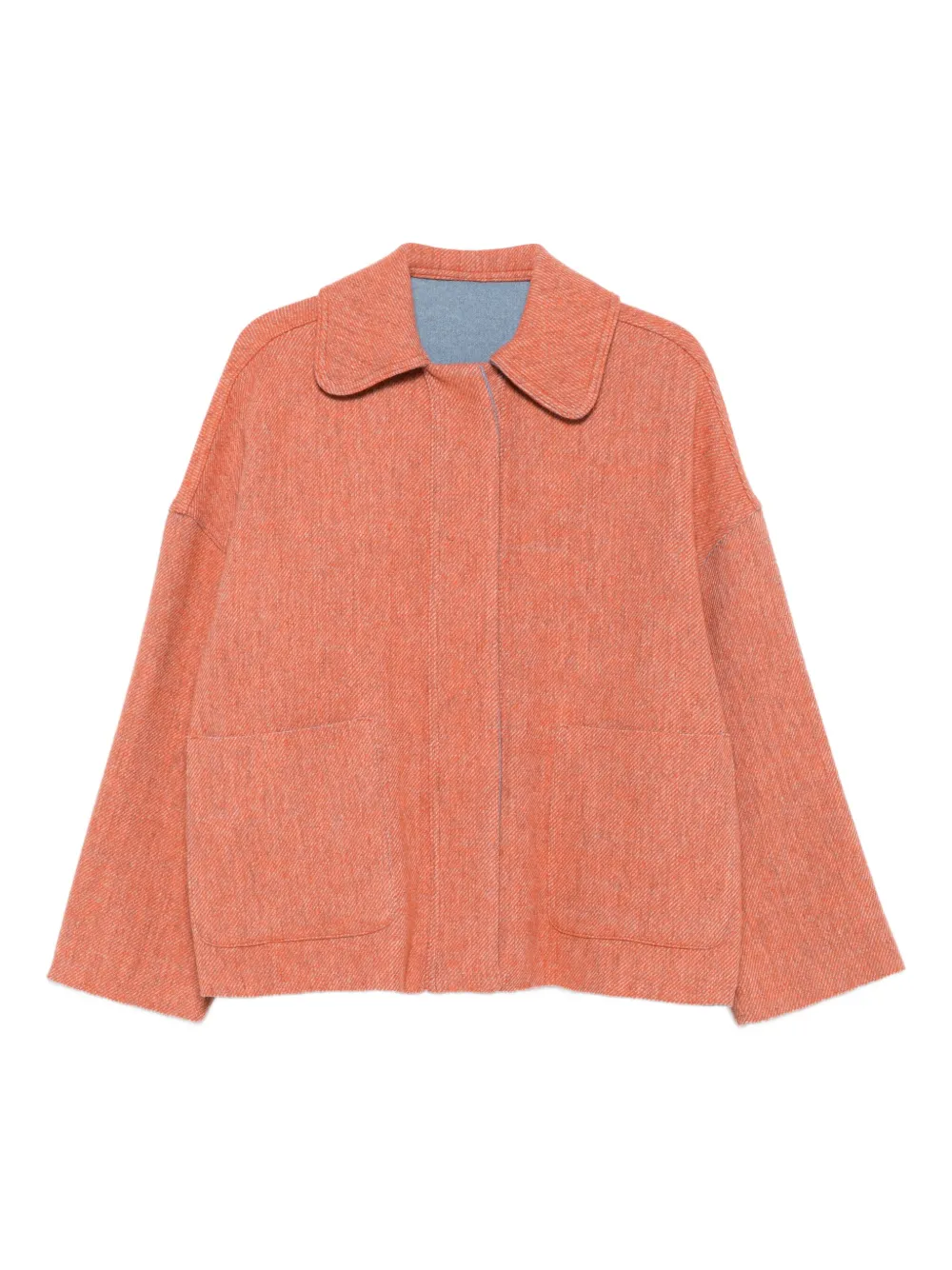 Niū Twill Coat In Orange